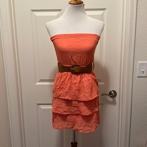 Charlotte Russe strapless dress with belt